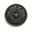 Texas Lone Star Medallion Lapel Pin – Cloisonné Hard Enamel | Antique Gold | Bulk Wholesale