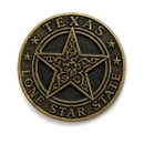 Texas Lone Star Antique Brass Lapel Pin – Hard Enamel | Antique Brass Finish | Bulk Wholesale