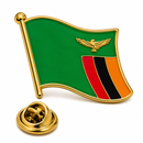 Zambia National Flag Enamel Lapel Pin – Gold-Plated | Collector & Gift Pin