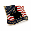 Veteran Appreciation “Thank You for Your Service” Lapel Pin | Hard Enamel | Military Gift Pin