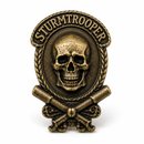 Sturmtrooper Skull & Crossed Rifles Lapel Pin | Hard Enamel | Military History Collector Pin