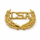 CSA Confederate States Gold-Plated Laurel Wreath Lapel Pin | Hard Enamel | Civil War Collector Pin