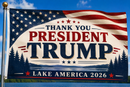 Thank You President Trump – Lake America 2026 Flag | 3x5 ft| Pre-Order Ships After 9/11