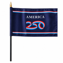 America's 250th Black Wood Stick Flag | 8" x 12" Patriotic Handheld Flag