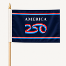 America 250th Celebrating 250 Years of Freedom 1776–2026 Natural Wood Stick Flag | 8x12 In