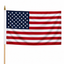 USA Classroom Stick Flag | 2x3 Ft | Rough Tex 68D | 48 In Wood Staff | Waterproof & UV Protected