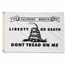 Culpepper Minutemen Flag | 3x5 Ft | Cotton | Brass Grommets | Canvas Header | American Revolutionary War