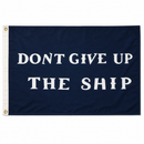 Commodore Perry Flag | Don't Give Up The Ship | 3x5 Ft | Cotton | Embroidered | Brass Grommets | Canvas Header