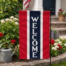 Patriotic Welcome Garden Flag 12"x18" Double-Sided