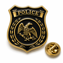 Police Eagle Shield Gold-Plated Lapel Pin