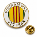 Vietnam War Veteran Gold-Plated Lapel Pin