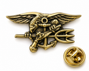 Eagle Trident Burnished Lapel Pin