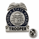 Georgia State Patrol Trooper Nickel Plated Lapel Pin