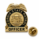 Georgia State Patrol Officer Gold Plated Lapel Pin