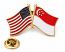 USA American Singapore Friendship Lapel Pin