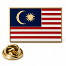Malaysia Rectangle Flag Lapel Pin – Cloisonné Hard Enamel
