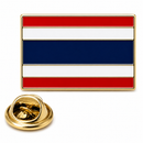 Thailand Rectangle Flag Lapel Pin – Cloisonné Hard Enamel
