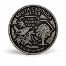 South Carolina 1788 Round Cloisonné Lapel Pin | Hand Stamped | Collector’s Quality