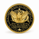 In God We Trust U.S. Veteran Eagle Gold-Plated Lapel Pin | Honor • Service • Sacrifice