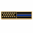 Thin Blue Line Police Uniform Bar Lapel Pin | Gold-Plated | Cloisonné | Law Enforcement Collector Pin