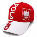 Poland Polska Red and White Embroidered Cap