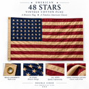 American 48-Star Vintage Cotton Flag – All Sewn | Brass Grommets