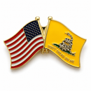 USA & Gadsden Friendship Lapel Pin