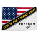 Charlie Kirk Freedom Flag – "This Is the Turning Point" 5x8 ft Outdoor Flag