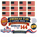 American Flag Lapel Pin Bundle of 144 | Super Sale | Limited Time Offer