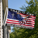 Charlie Kirk Great American Patriot USA Eagle 3'x5' Flag | Rough Tex® 100D