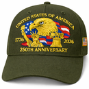 Olive Green USA 250th Anniversary Cap – America 250 Hat