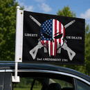 Punisher Liberty or Death 2nd Amendment 1791 Car Flag | 12"x18" ROUGH TEX® Double Sided