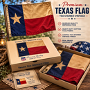 Texas Flag | 3'x5' Premium Tea-Stained Vintage Cotton | Museum Quality | Flying & Framing