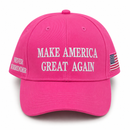 Make America Great Again Pink Never Surrender Trump Hat (4 Sided Embroidery)