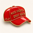 Make America Great Again 45-47 Red Hat Lapel Pin