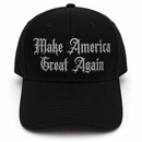 Make America Great Again Gothic Design Embroidered Hat (Black)