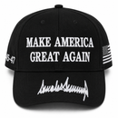 Make America Great Again Signature Black & White Embroidered Hat