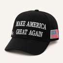 Make America Great Again 45 47 Black & White Embroidered Hat