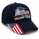 Trump Train Blue USA Quarter Brim Make America Great Again Hat