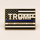 Trump Keep America Safe Law & Order Thin Blue Line Lapel Pin