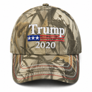 Camo Trump 2020 Red White Blue Sewn Bill Embroidered Hat