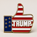 Trump Thumbs Up Patriotic Enamel Lapel Pin