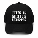 This Is MAGA Country Black Embroidered Cap