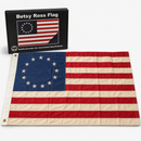 Betsy Ross Tea Stained Vintage Embroidered Flag 3x5 Ft Cotton