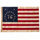 Bennington 1776 Tea Stained Embroidered Flag 4x6 Ft Rough Tex 420D