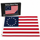 Betsy Ross 13 Stars Antique Cotton Flag 3x5 Ft All Sewn Embroidered Vintage Reproduction