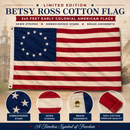 Betsy Ross Limited Edition Unbleached Natural Cotton Flag 3x5 Ft Vintage Linen Colonial