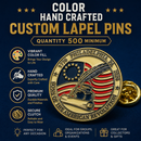 Custom Color Handcrafted Lapel Pins | 500 Minimum | Made to Order