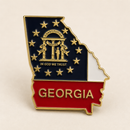 State of Georgia Enamel Lapel Pin | Gold Plated