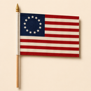Betsy Ross 13 Star 4"x6" Wooden Stick Flag